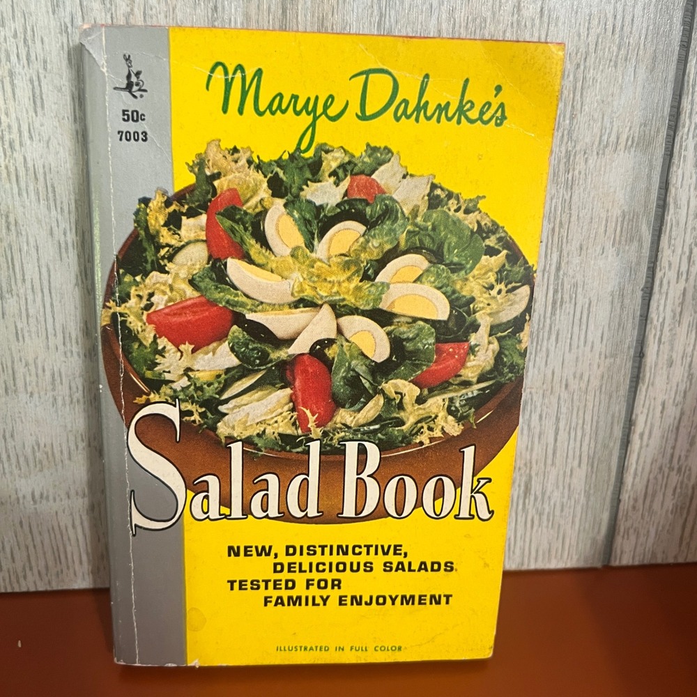 Marye Dahnke Salad Book Vintage 1961 1st Print Pocket Book Cookbook Kraft 7003